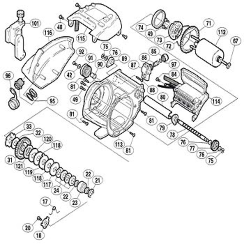 シマノ(SHIMANO) パーツ:97 電動丸 3000H ソケット防水パッキン(部品No.096) 01243