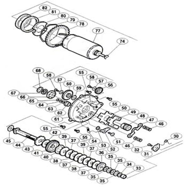 シマノ(SHIMANO) パーツ:05 電動丸 4000HP A-RB ストッパーギヤ(部品No.043) 01929