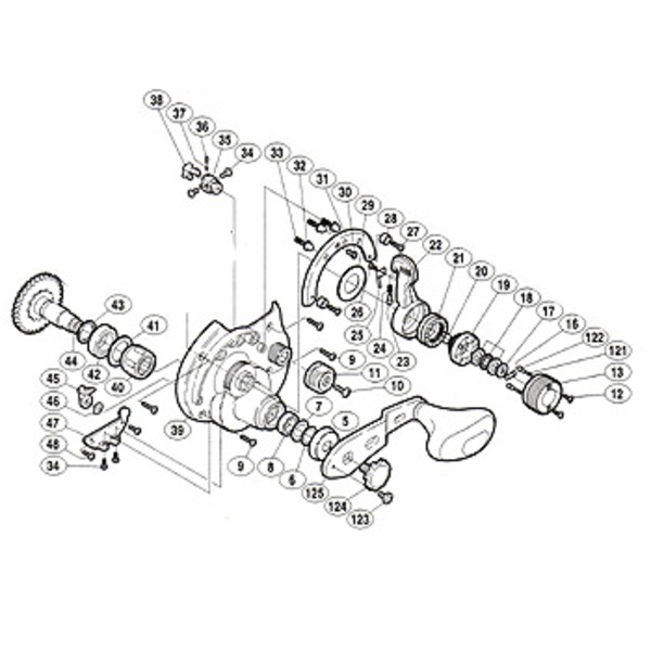 シマノ(SHIMANO) パーツ:99 デジタナSLSレバードラグ 4000XT スラストベアリング(部品No.018) 01450