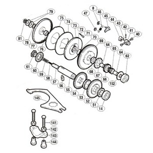 シマノ(SHIMANO) パーツ:99 デジタナSLSレバードラグ2スピード 4000XT ロックピンバネ(部品No.058) 01451