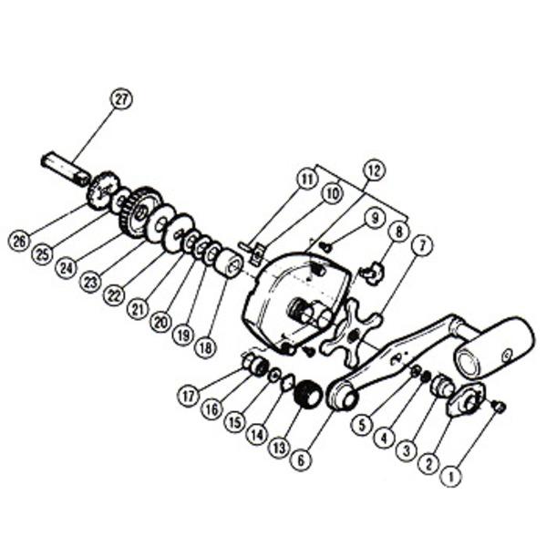 シマノ(SHIMANO) パーツ:チタノス・タナトル小船 GT-1000 本体A組(部品No.012)  00371｜アウトドア用品・釣り具通販はナチュラム