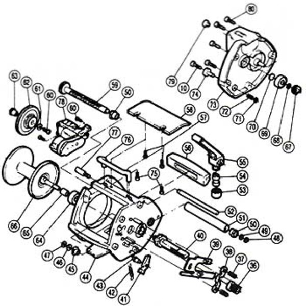 シマノ(SHIMANO) パーツ:チタノス・タナトル小船 GT-3000 レベルワインドカバー(部品No.058)  00373｜アウトドア用品・釣り具通販はナチュラム