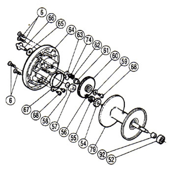 シマノ(SHIMANO) パーツ:チタノス船 GT-3000 クリックバネ(部品No.067) 00040｜アウトドア用品・釣り具通販はナチュラム