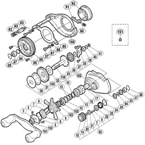 シマノ(SHIMANO) パーツ:アンタレス 5 左 スプールドラグ座金 No020 01455 遠心ブレーキ用その他パーツ