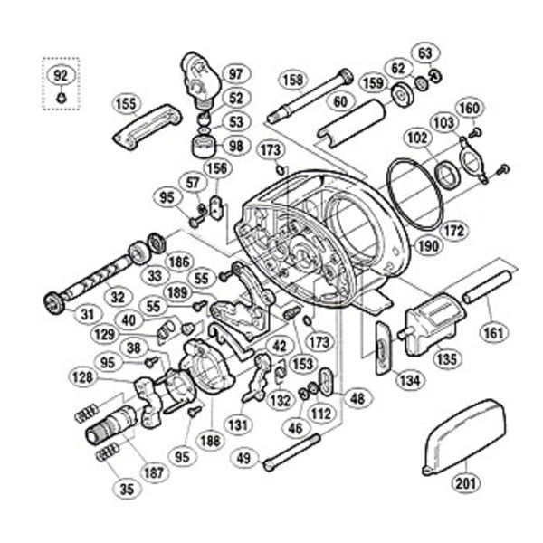 シマノ(SHIMANO) パーツ:スコーピオン メタニウム Mg-L 本体Aシート