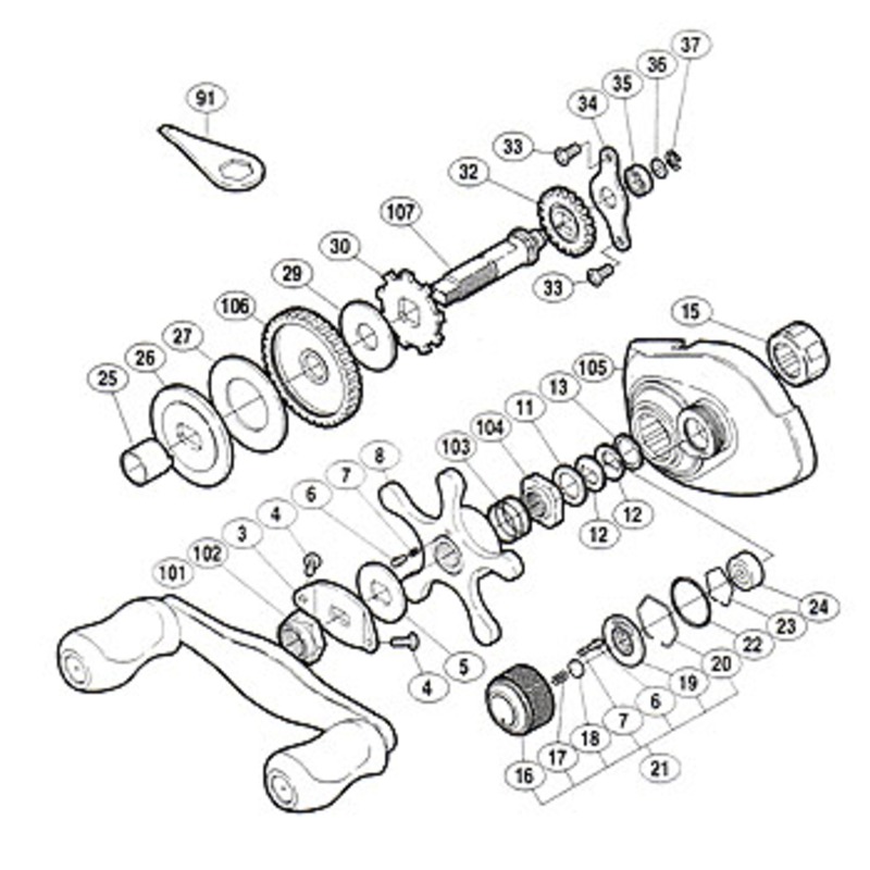 シマノ(SHIMANO) パーツ:05 メタニウム XT 左 A-RB ハンドル組 No101