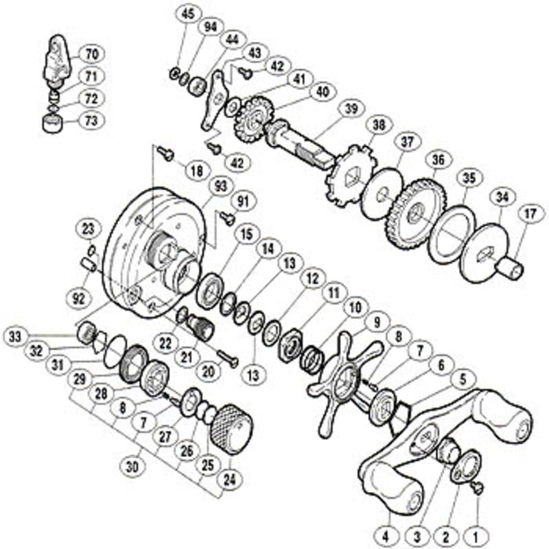 シマノ(SHIMANO) パーツ:00 カルカッタ コンクエスト 200 スプール