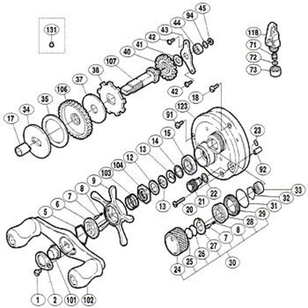 シマノ Shimano パーツ 00 カルカッタ コンクエスト 1 ハンドル固定ナット No101 アウトドア用品 釣り具通販はナチュラム