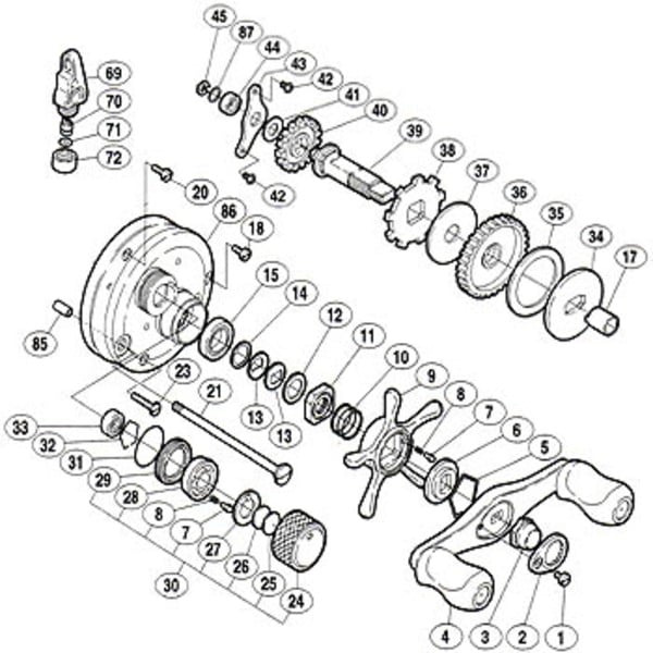 シマノ(SHIMANO) パーツ:03 カルカッタ コンクエスト 200DC A-RB スタードラグ No009 01750 遠心ブレーキ用その他パーツ