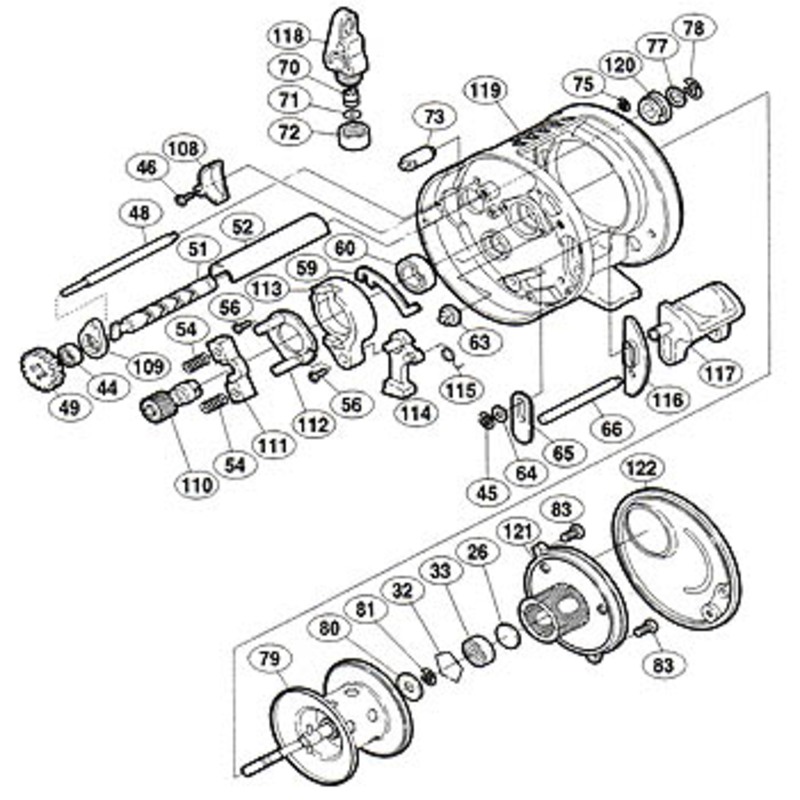 シマノ(SHIMANO) パーツ:03 カルカッタ コンクエスト 201DC A-RB 本体