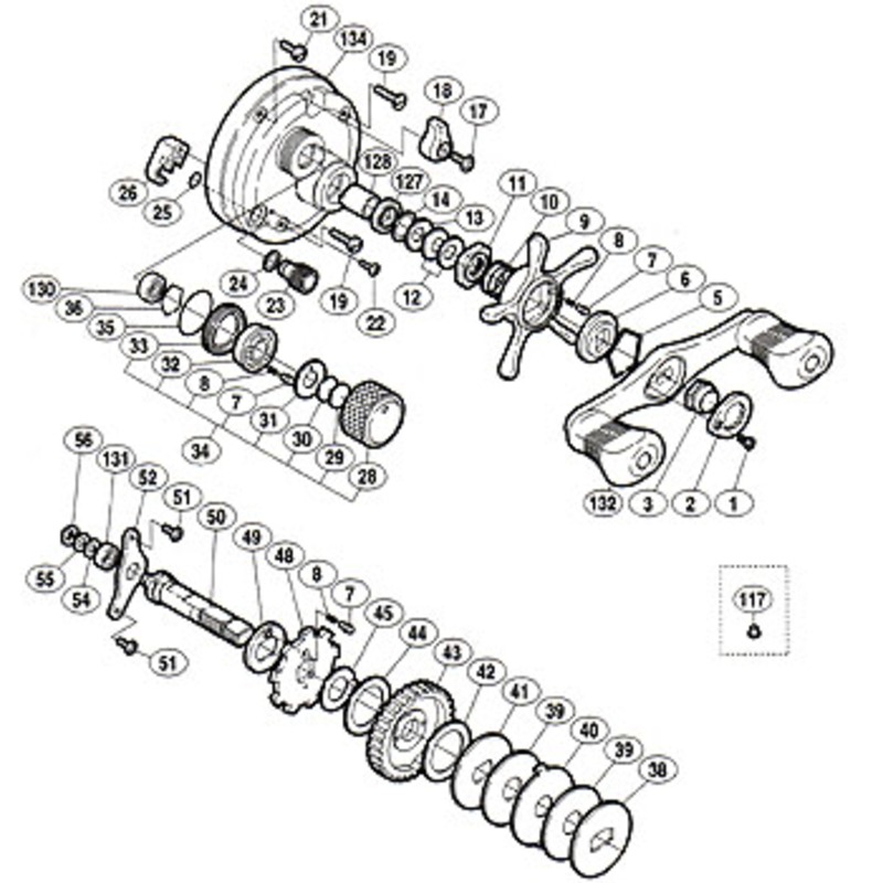 シマノ(SHIMANO) パーツ:01 カルカッタコンクエスト 300 A-RB スタードラグベアリング座金 No014 01727