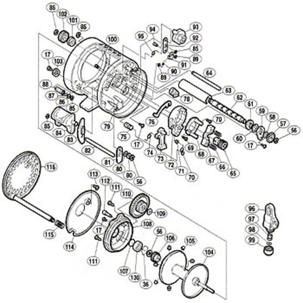 シマノ(SHIMANO) パーツ:01 カルカッタ コンクエスト 400 A-RB