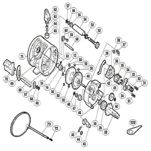 シマノ(SHIMANO) パーツ:05 カルカッタ 100 A-RB 座金 No064 01957