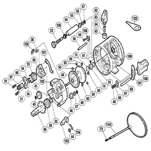 シマノ(SHIMANO) パーツ:05 カルカッタ 101 A-RB クロスギヤピン No063