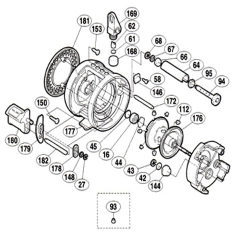 シマノ(SHIMANO) パーツ:カルカッタ 100XT レベルワインドパイプ No064 01196｜アウトドア用品・釣り具通販はナチュラム