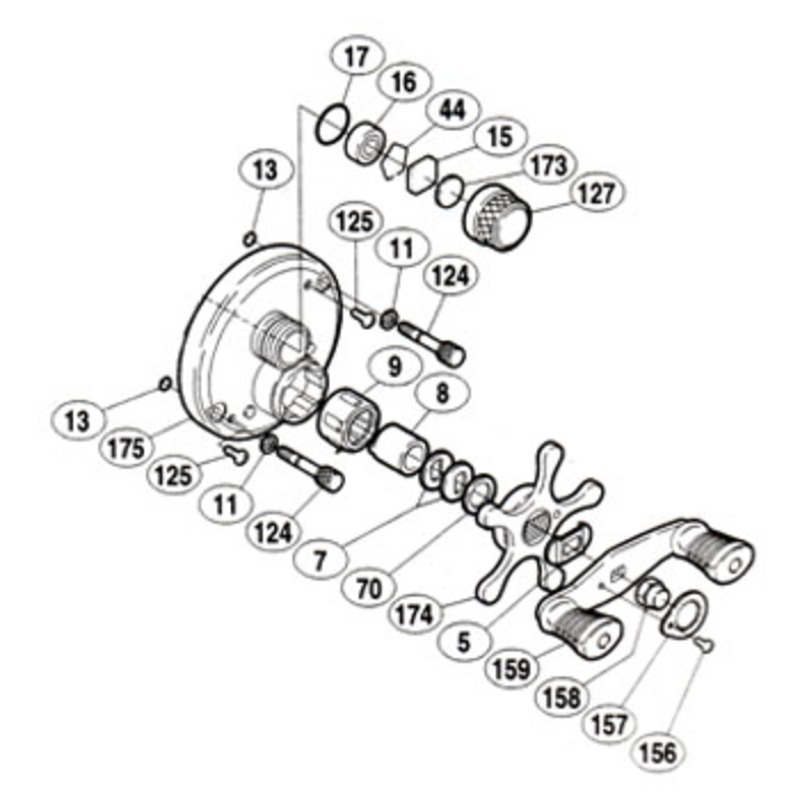 シマノ(SHIMANO) パーツ:カルカッタ 100XT ハンドル固定ナット