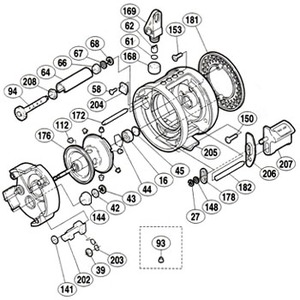 シマノ(SHIMANO) パーツ:カルカッタ 101XT 本体B固定ボルト 短