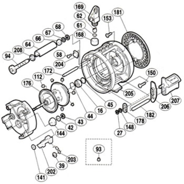 シマノ(SHIMANO) パーツ:カルカッタ 101XT ブレーキカラー グレー 付属品 No093 01263