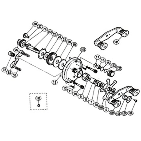 シマノ(SHIMANO) パーツ:カルカッタ 200XT リテーナ固定ボルト No156 01020 遠心ブレーキ用その他パーツ