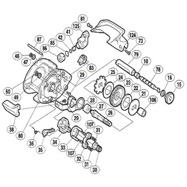 シマノ(SHIMANO) パーツ:05 バスワン XT レベルワインド受ケ No086 01881 マグブレーキ用その他パーツ