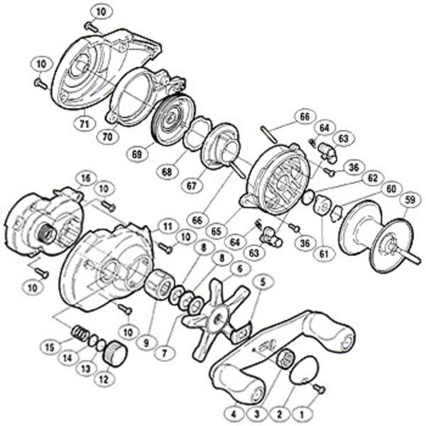 シマノ(SHIMANO) パーツ:05 バスワン XT200 ハンドル組 No004 01882 マグブレーキ用ハンドルパーツ