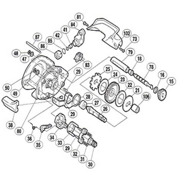 シマノ(SHIMANO) パーツ:98 バスワン XT E形止メ輪2 No048 01292 マグブレーキ用その他パーツ