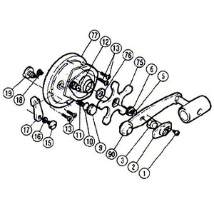 シマノ(SHIMANO) パーツ:チタノス・タナトル石鯛 GT-4000 メインギヤ軸座金(部品No.045)  00479｜アウトドア用品・釣り具通販はナチュラム