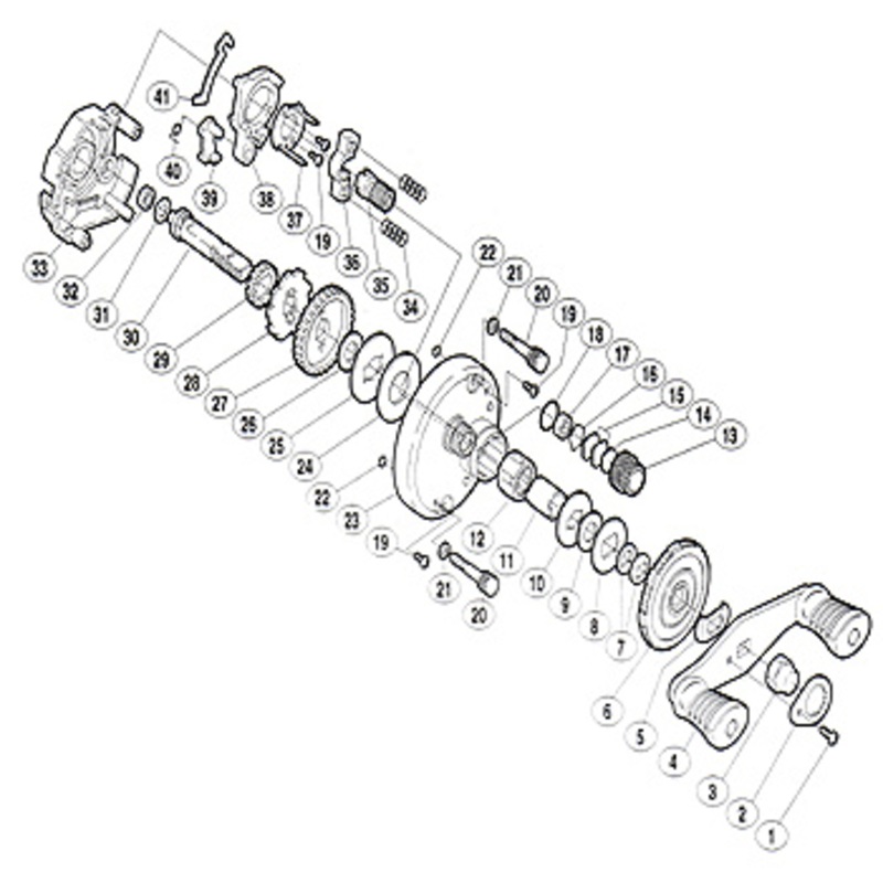 シマノ(SHIMANO) パーツ:カルカッタ チヌ 1000 チヌマチックドラグ組(部品No.006)  01093｜アウトドア用品・釣り具通販はナチュラム