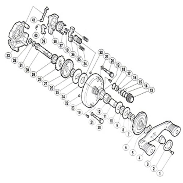 シマノ(SHIMANO) パーツ:カルカッタ チヌ 1000 スタードラグ板(C)(部品No.008)  01093｜アウトドア用品・釣り具通販はナチュラム