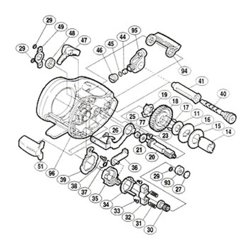 シマノ(SHIMANO) パーツ:03 チヌマチック 1000EV パーツ(太糸仕様):クラッチヨーク(部品No.032)  01650｜アウトドア用品・釣り具通販はナチュラム