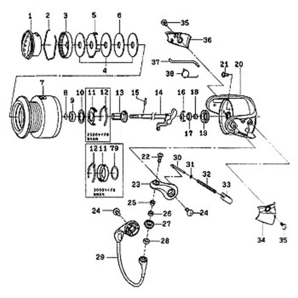 ダイワ(Daiwa) パーツ:カルディア KIX2500 ドラグラチェット No003 180:101 1000～2500番用その他パーツ