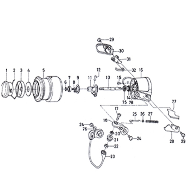 ダイワ(Daiwa) パーツ:TD-Z 2506C タイプRプラス ベールホルダーSC W No076  190:580｜アウトドア用品・釣り具通販はナチュラム