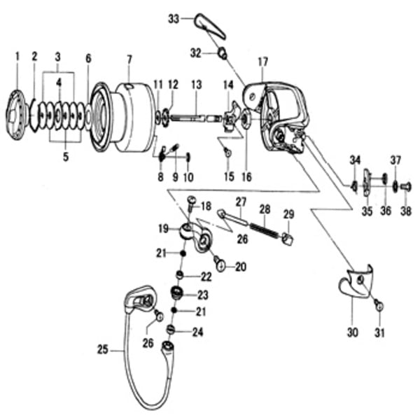 ダイワ(Daiwa) パーツ:カルディア 4000 スプール 2-10 No007 128:062 3000～5000番用スプールパーツ