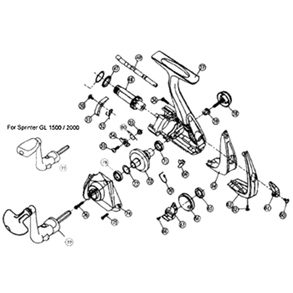 ダイワ(Daiwa) パーツ:スプリンター GL1500糸付 ストッパーリーフSP No070 133:712｜アウトドア用品・釣り具通販はナチュラム