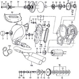 ダイワ(Daiwa) パーツ:ハイパータナコン 400BDe ドラグディスクW(部品No.078)  142:106｜アウトドア用品・釣り具通販はナチュラム