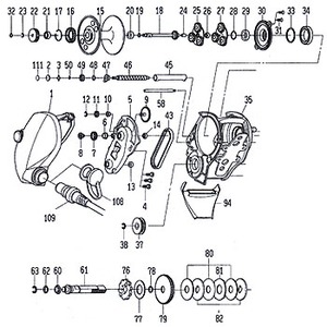 ダイワ(Daiwa) パーツ:ハイパータナコン 400FBe コード(部品No.109