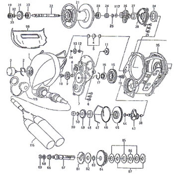 ダイワ(Daiwa) パーツ:ハイパータナコン 500Fe スプールシャフト(部品No.022) 171:331