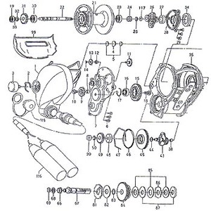 ダイワ(Daiwa) パーツ:ハイパータナコン 500Fe スプールシャフトギヤー