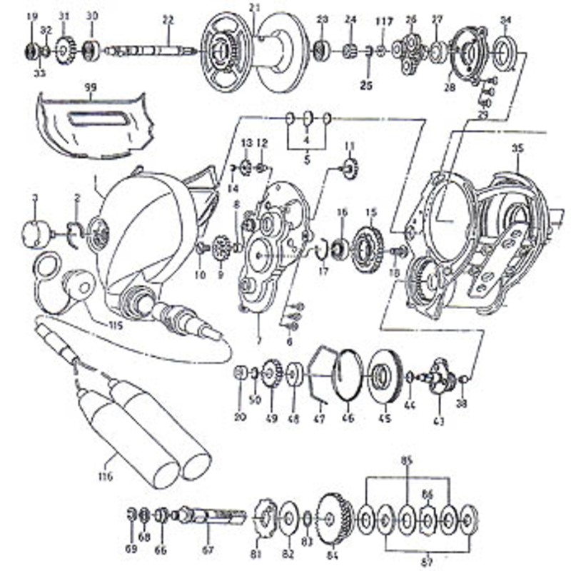 ダイワ(Daiwa) パーツ:ハイパータナコン 500Fe モーターギヤー(B)(部品