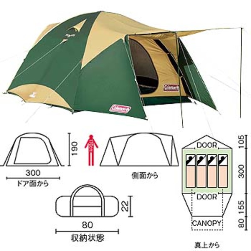 Coleman Tough Wide Dome Tent 300EXアウトドア - テント/タープ