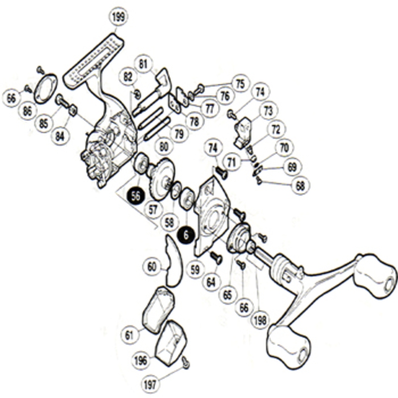 シマノ(SHIMANO) パーツ:98ツインパワー2500SDH 摺動子 No73