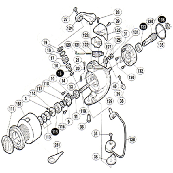 シマノ(SHIMANO) パーツ:98ツインパワー4000 フリクションリング No135 01346