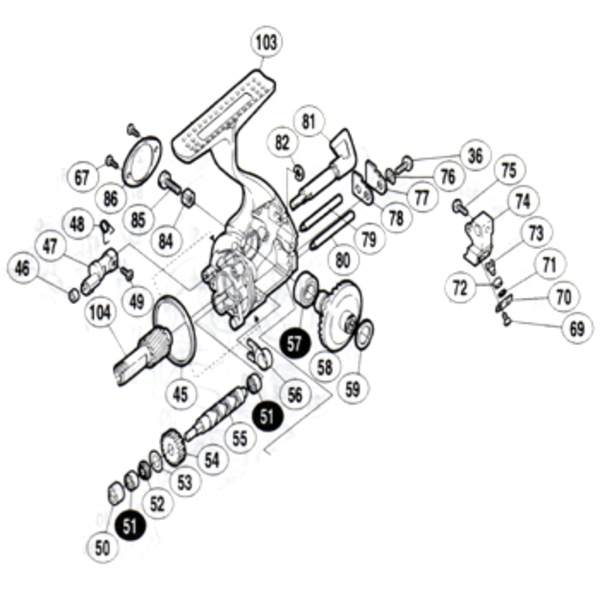 シマノ(SHIMANO) パーツ:98 ステラ 2500 クリックバネ No48 01272