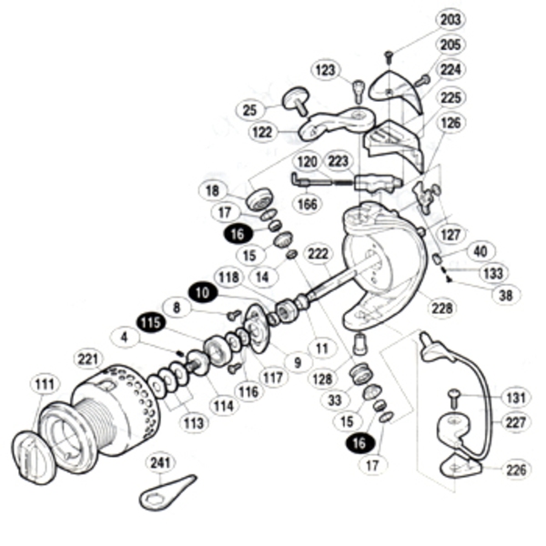 シマノ(SHIMANO) パーツ:98 ステラ 4000H アームカム取付ケボルト No123 01278