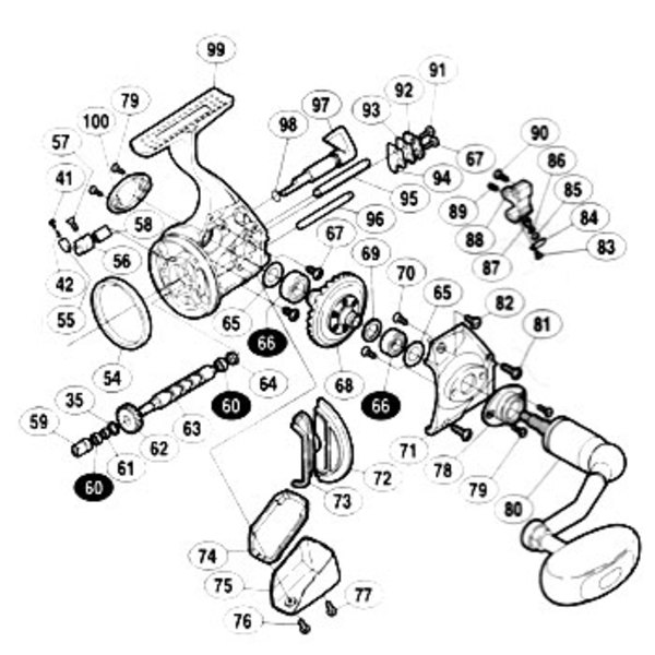 シマノ(SHIMANO) パーツ:98 ステラ 5000H 摺動子 No88 01281｜アウトドア用品・釣り具通販はナチュラム