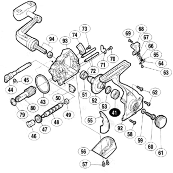 シマノ(SHIMANO) パーツ:98アルテグラ 2500 マスターギヤ No52 01308 1000～2500番用その他パーツ