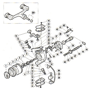 シマノ(SHIMANO) パーツ:95ステラ 1000 スプールピン No33 01050