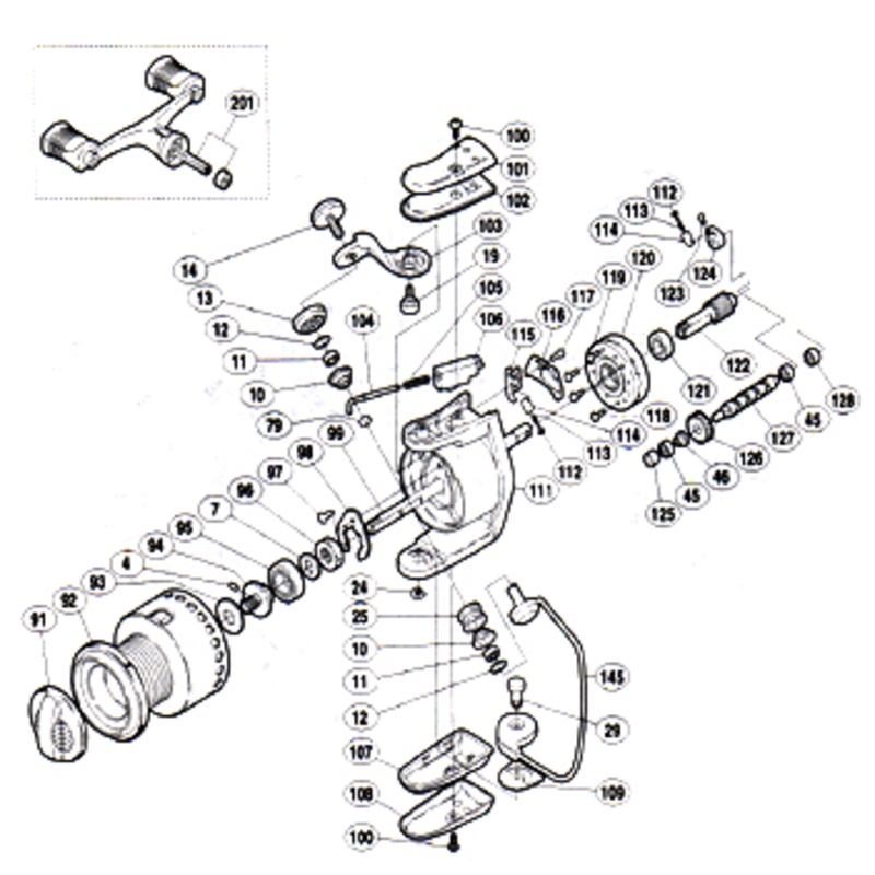 シマノ(SHIMANO) パーツ:95ステラ 3000 ピニオンギヤ用ベアリング 後 No128 01054｜アウトドア用品・釣り具通販はナチュラム