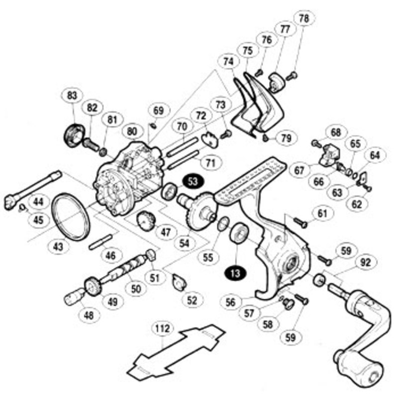 シマノ(SHIMANO) パーツ:03ツインパワーMg1500S ハンドル固定ボルト