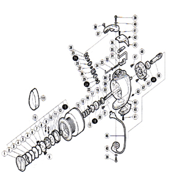 シマノ(SHIMANO) パーツ:03ツインパワーMg4000 回転枠ナット No20 01772